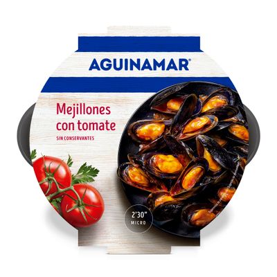 Mejillones con tomate AGUINAMAR 500 g.