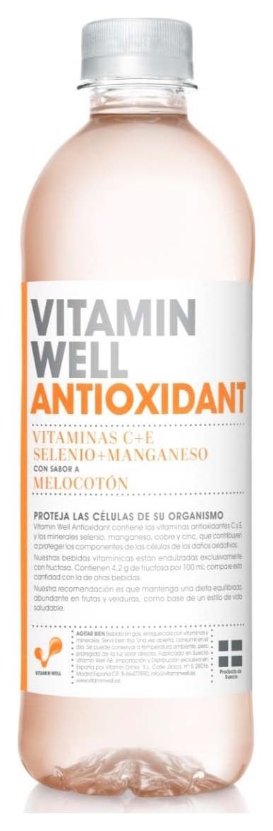 Vitamina C+E melocotón VITAMIN WELL ENHANCE 500 ml.