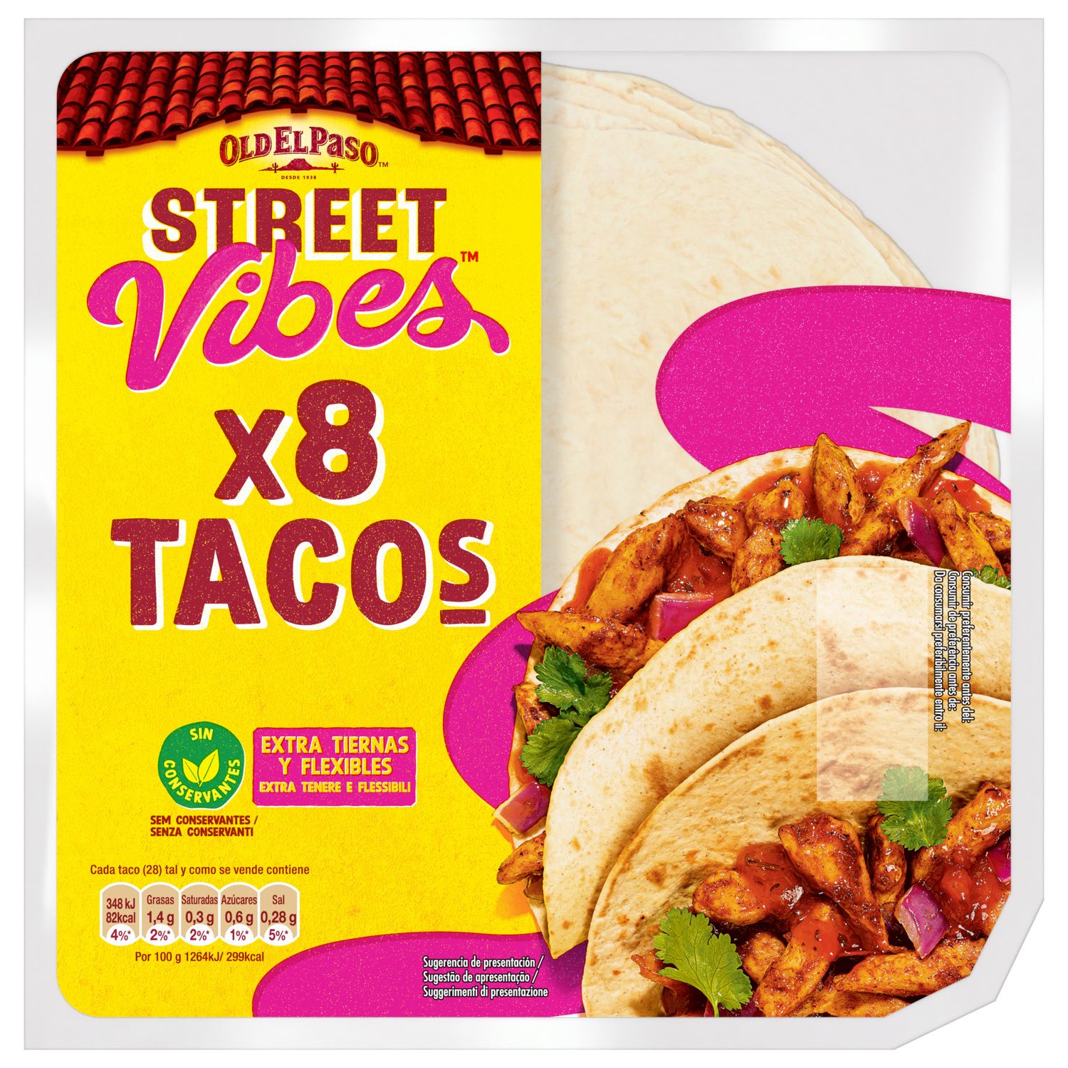 Tacos street vibes x 8 OLD EL PASO 200 g.