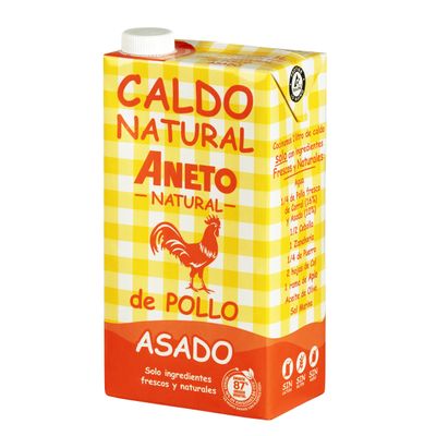 Caldo natural de pollo asado ANETO 1 lt.