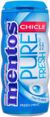 Chicles pure fresh menta MENTOS 30 g.