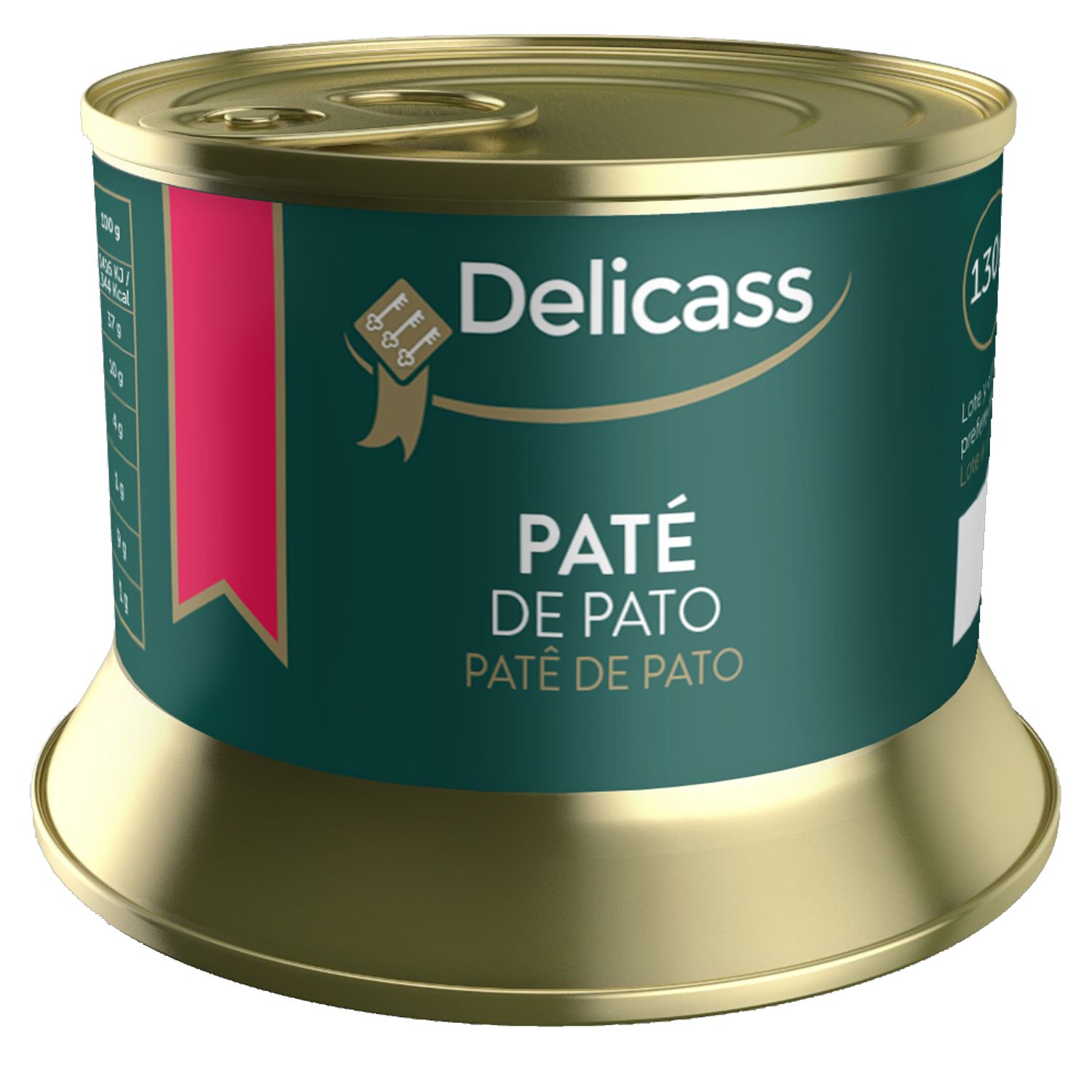 Paté de pato sin gluten DELICASS 130 g.