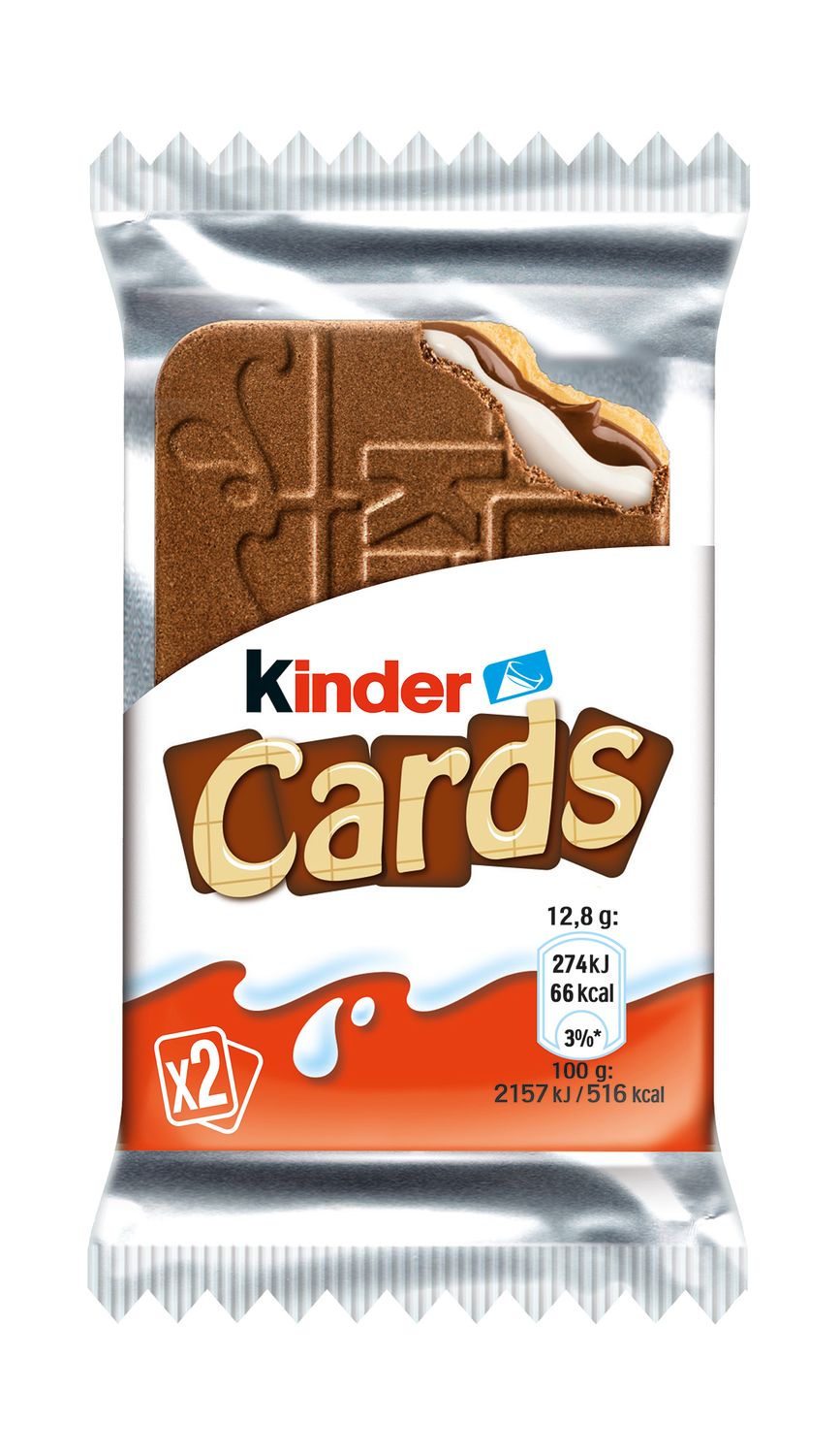 Chocolatinas cards KINDER 2 uds. 25.6 g.