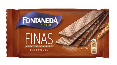 Barquillos de chocolate con leche finos FONTANEDA 92 g.