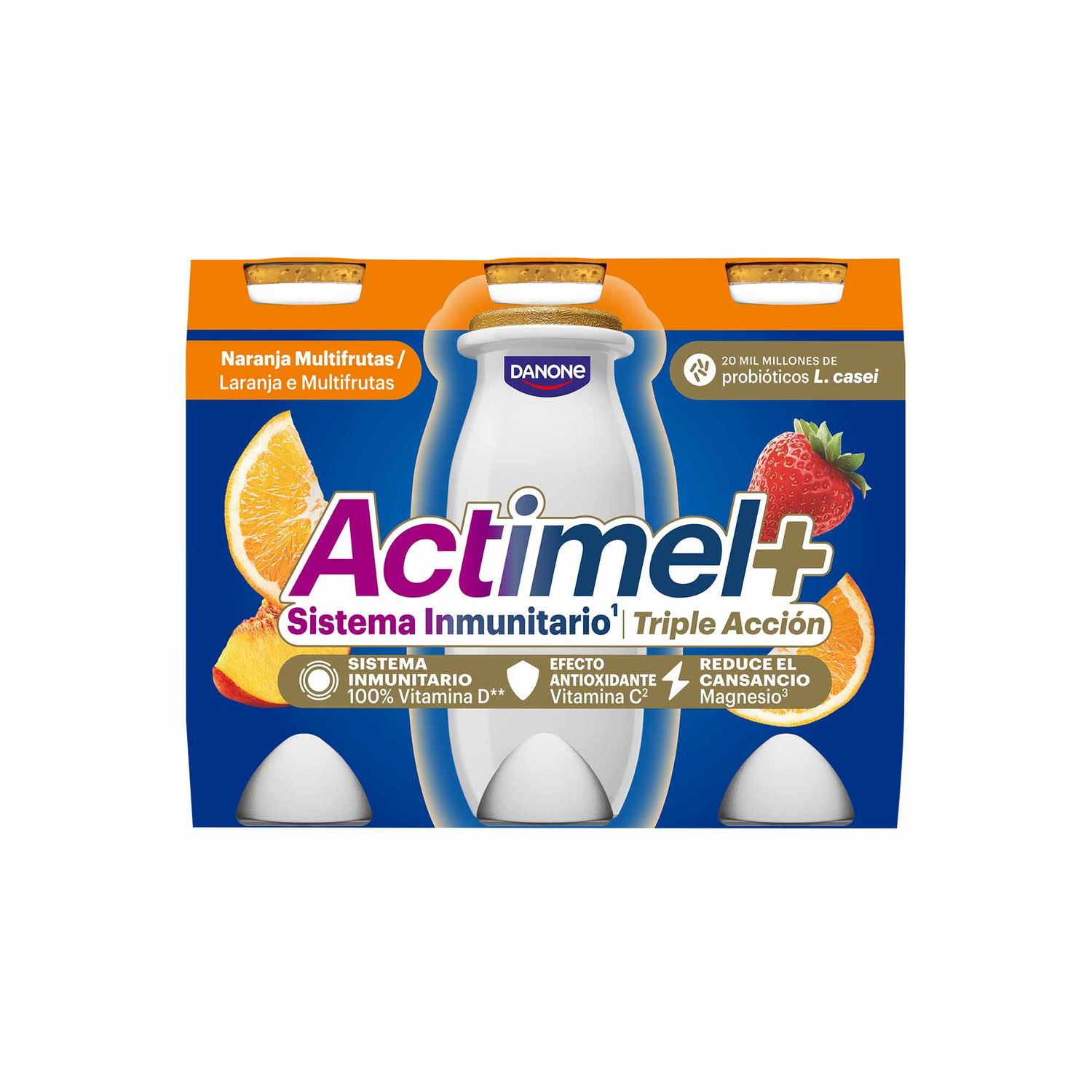 Actimel multifrutas DANONE 6 x 100 g.