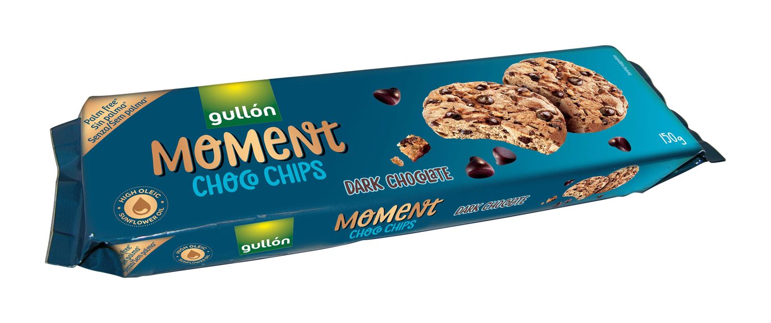 Galletas choco chips moment GULLON 150 g.