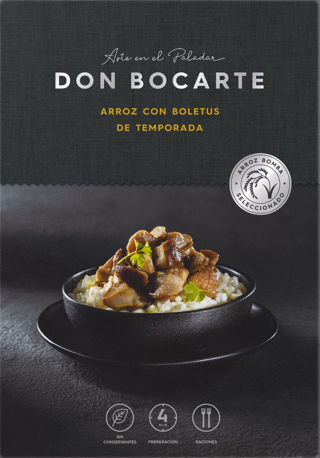 Arroz con boletus de temporada DON BOCARTE 400 g.