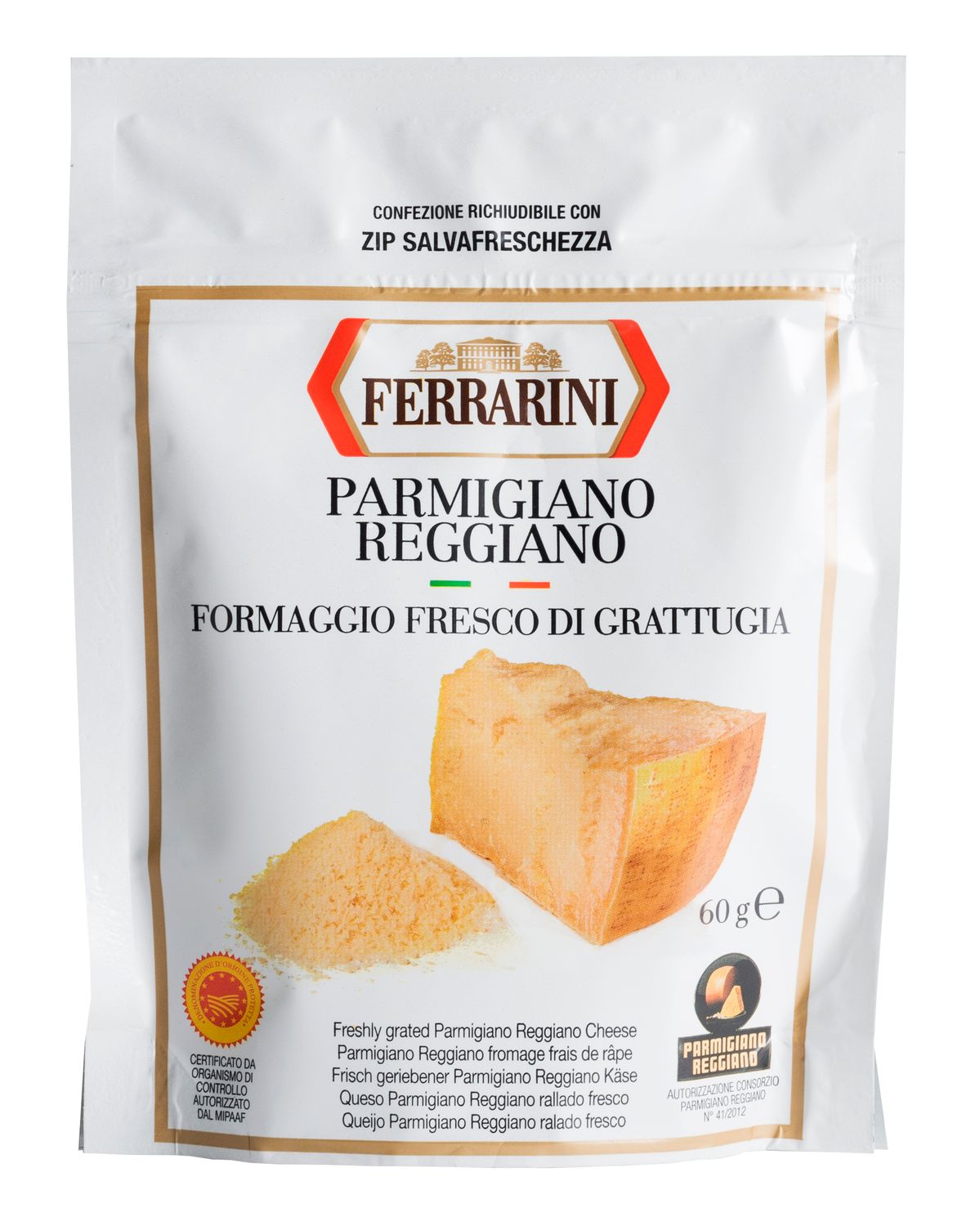 Queso rallado parmegiano reggiano grattugia FERRARINI 60 g.