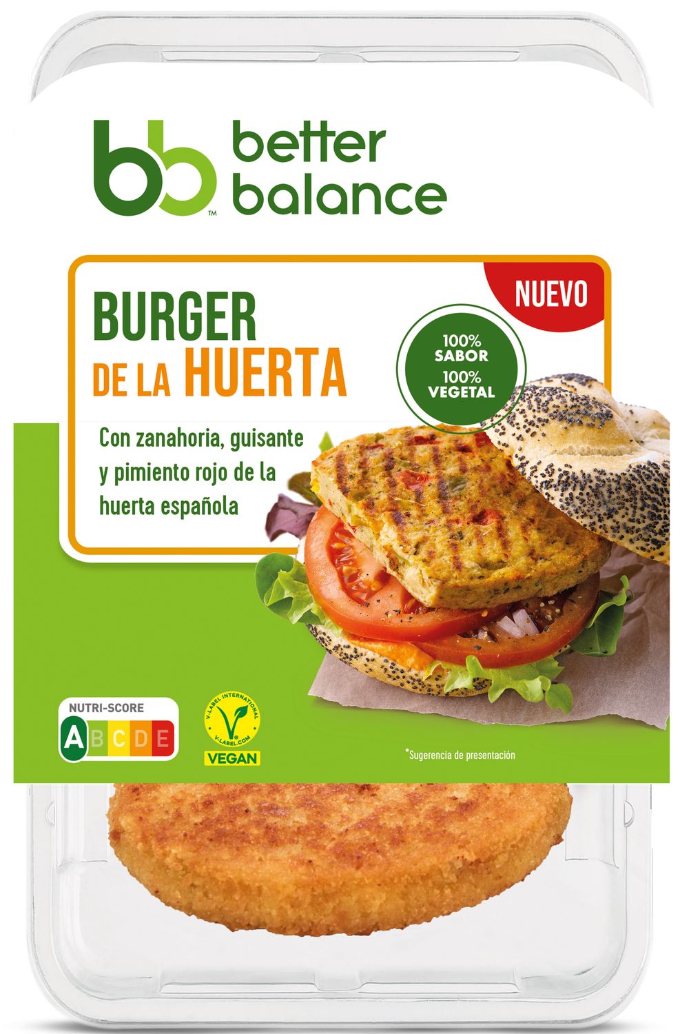Hamburguesa vegetal better balance CAMPOFRIO 160 g.