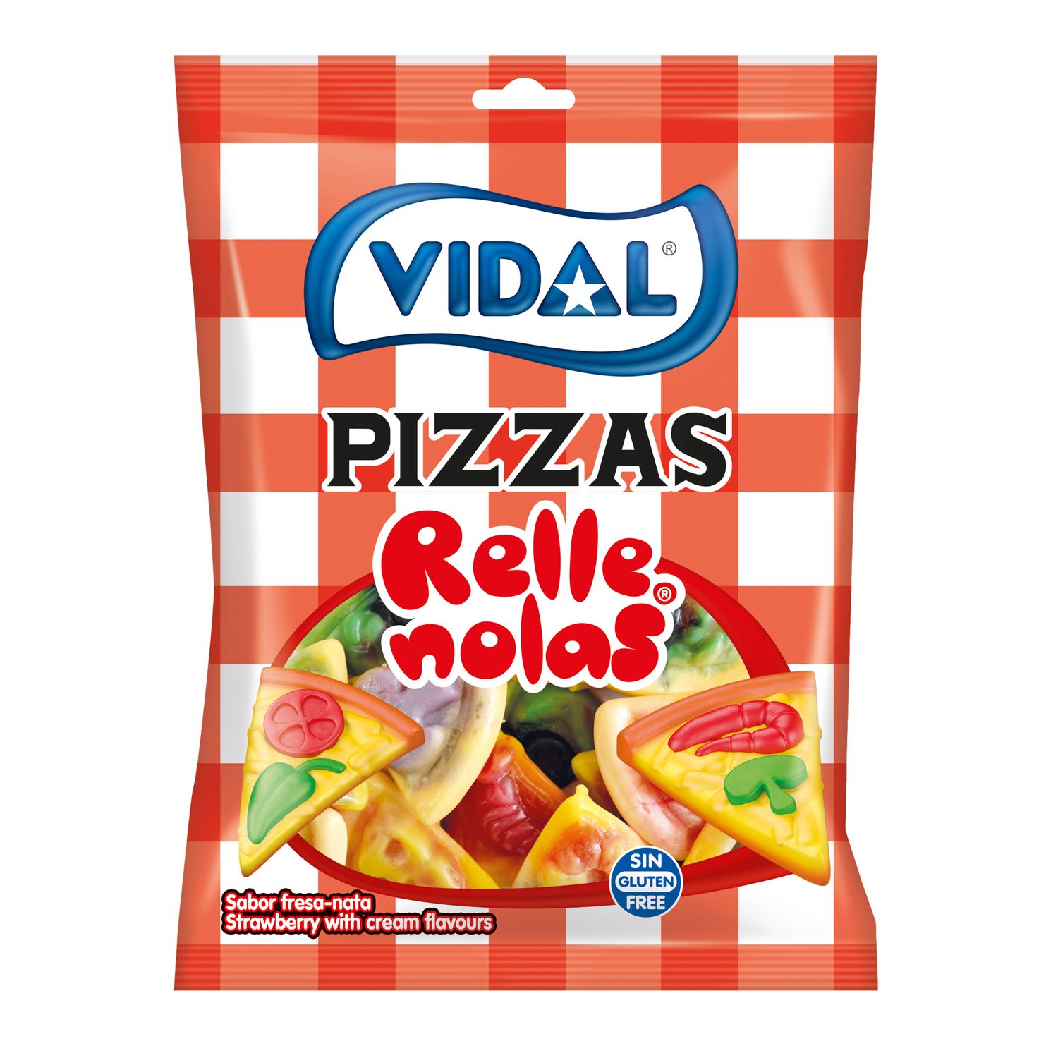 Gominolas con forma pizzas sin gluten VIDAL