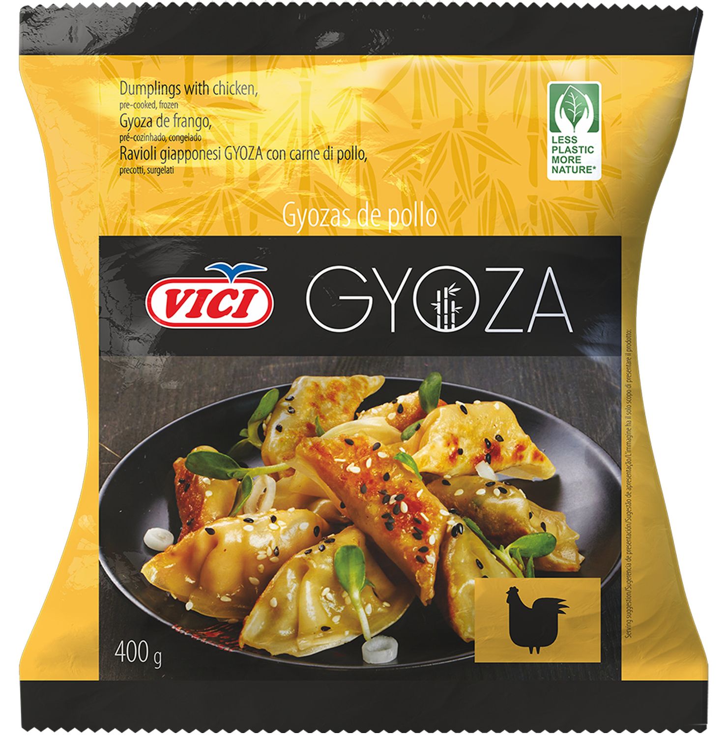 Gyozas de pollo congeladas VICI 400 g.