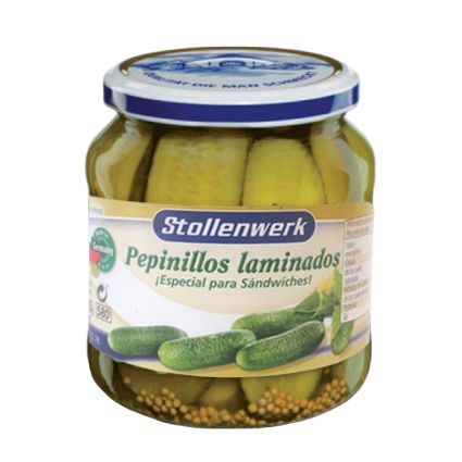 Pepinillos laminados STOLLENWERK 520 g.