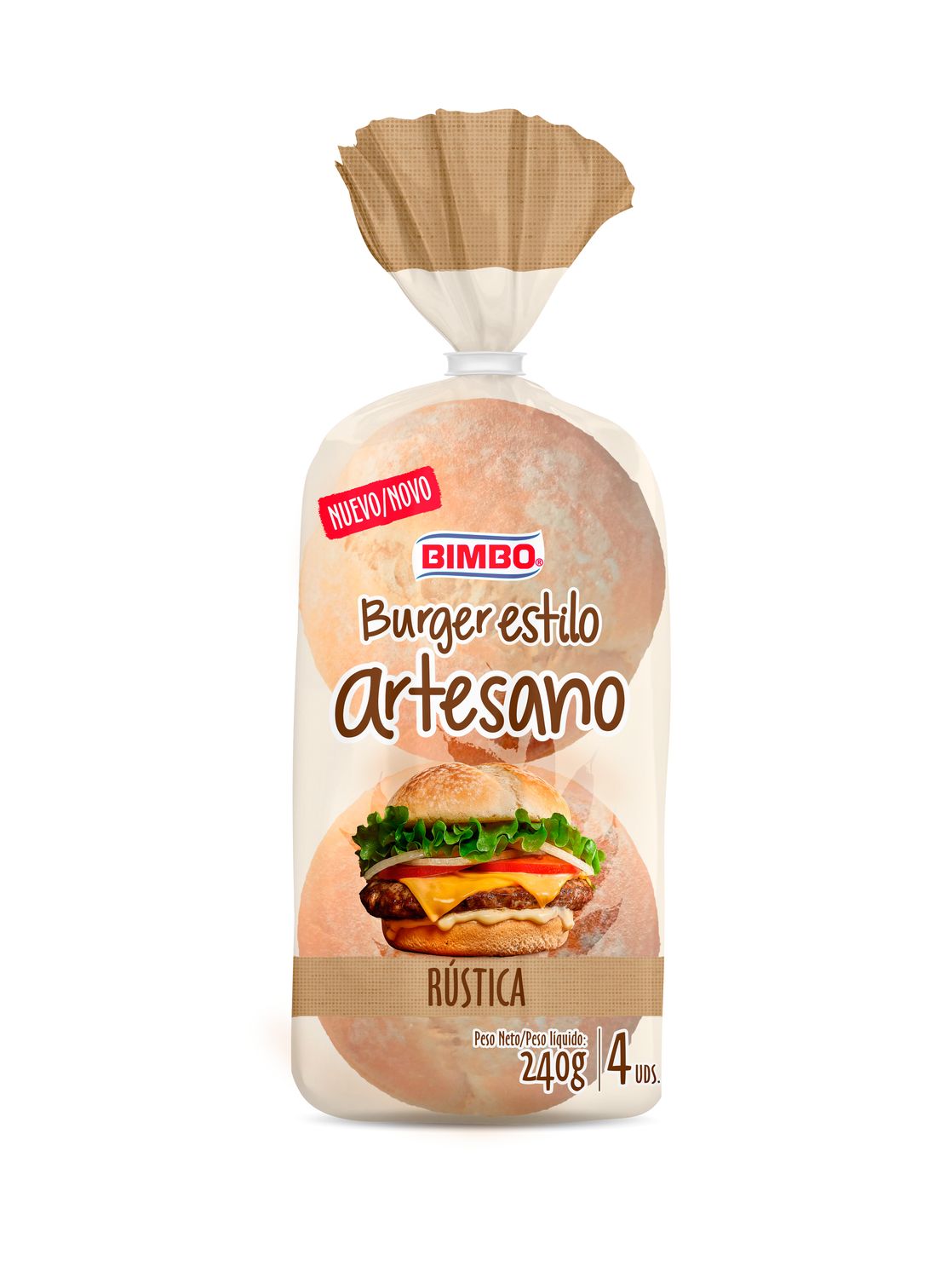 Burger estilo artesano rústica BIMBO 240 g.