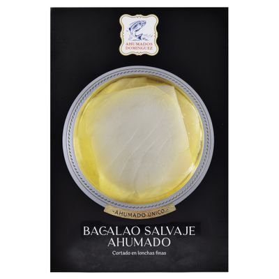 Bacalao salvaje ahumado disco AHUMADOS DOMINGUEZ 130 g.