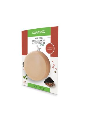 Mousse foie gras de pato mi-cuit a la brasa CAPDEVILA 40 g.