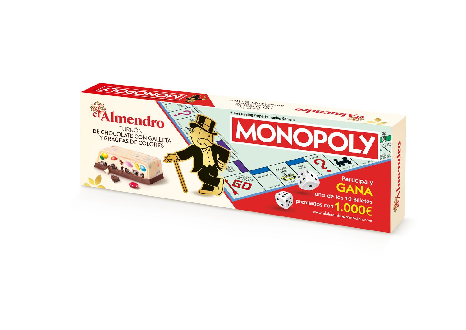 Turrón Monopoly EL ALMENDRO 150 g.