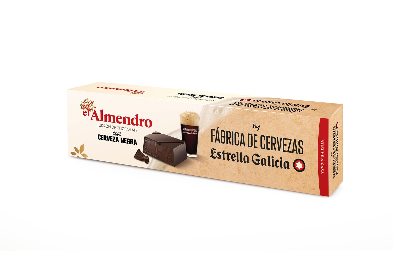 Turrón de chocolate con cerveza negra EL ALMENDRO 175 g.
