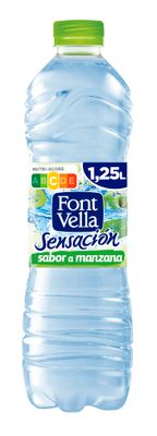 Agua con sabor a manzana SENSACIÓN de FONT VELLA 1.25 lt.