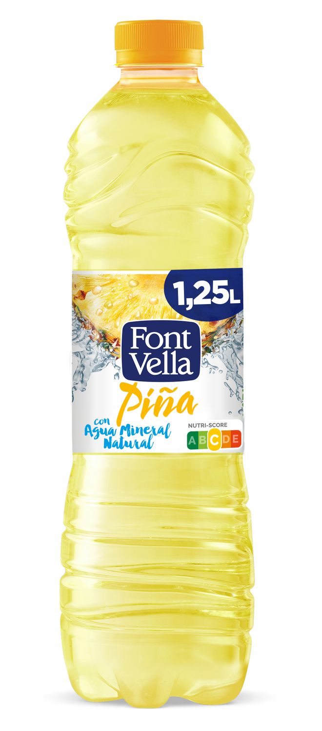 Agua con sabor a piña SENSACIÓN de FONT VELLA 1.25 lt.