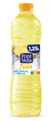 Agua con sabor a piña SENSACIÓN de FONT VELLA 1.25 lt.