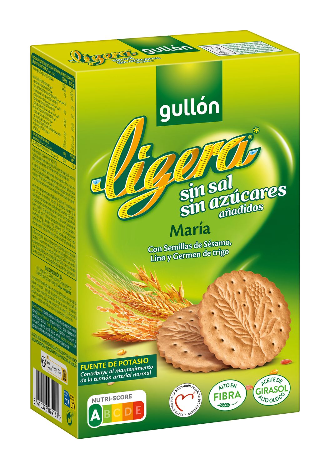 Galletas ligeras sin sal GULLON 400 g.
