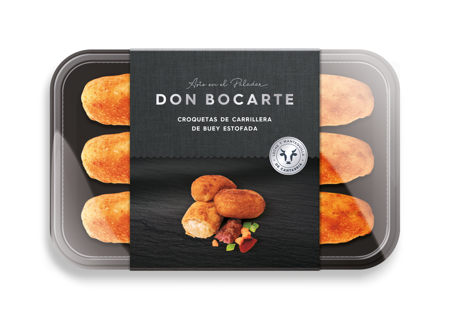 Croquetas de carrillera de buey estofada DON BOCARTE 250 g.