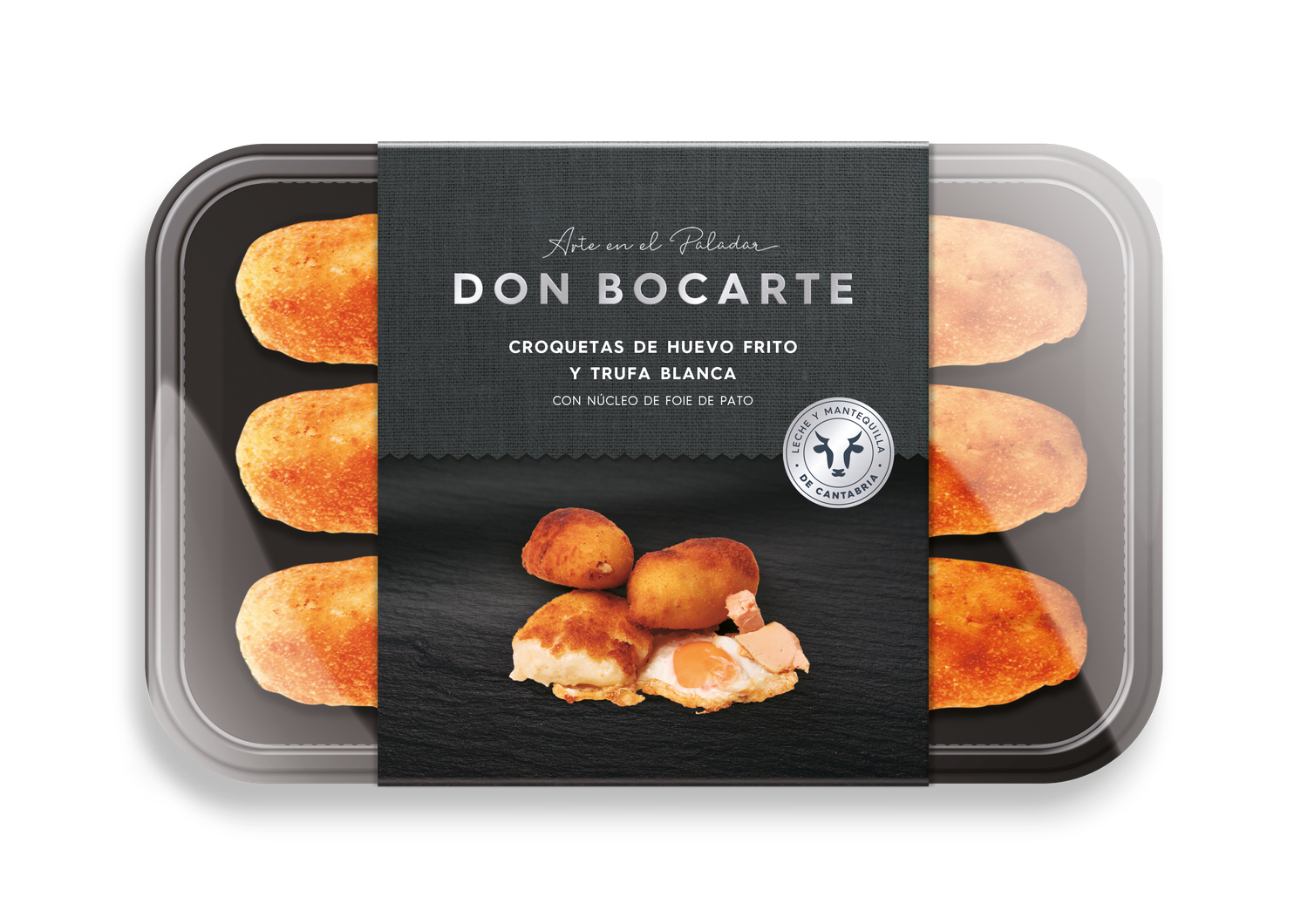 Croquetas de huevo frito y trufa blanca DON BOCARTE 250 g.