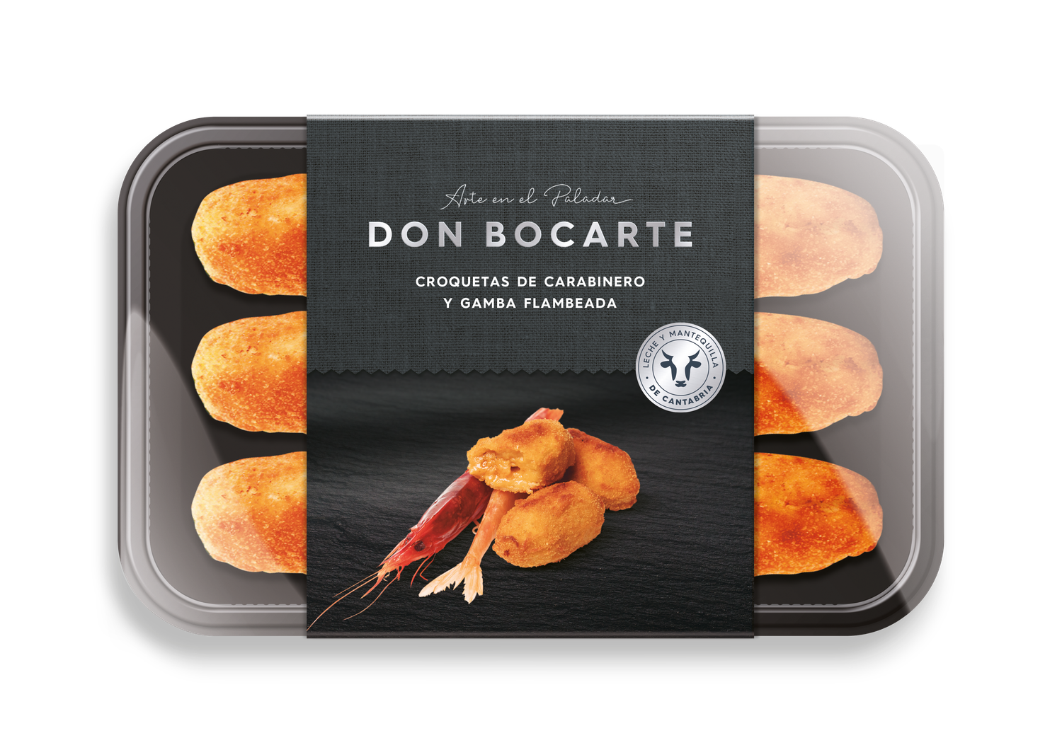 Croquetas de carabineros y gamba flambeada DON BOCARTE 250 g.