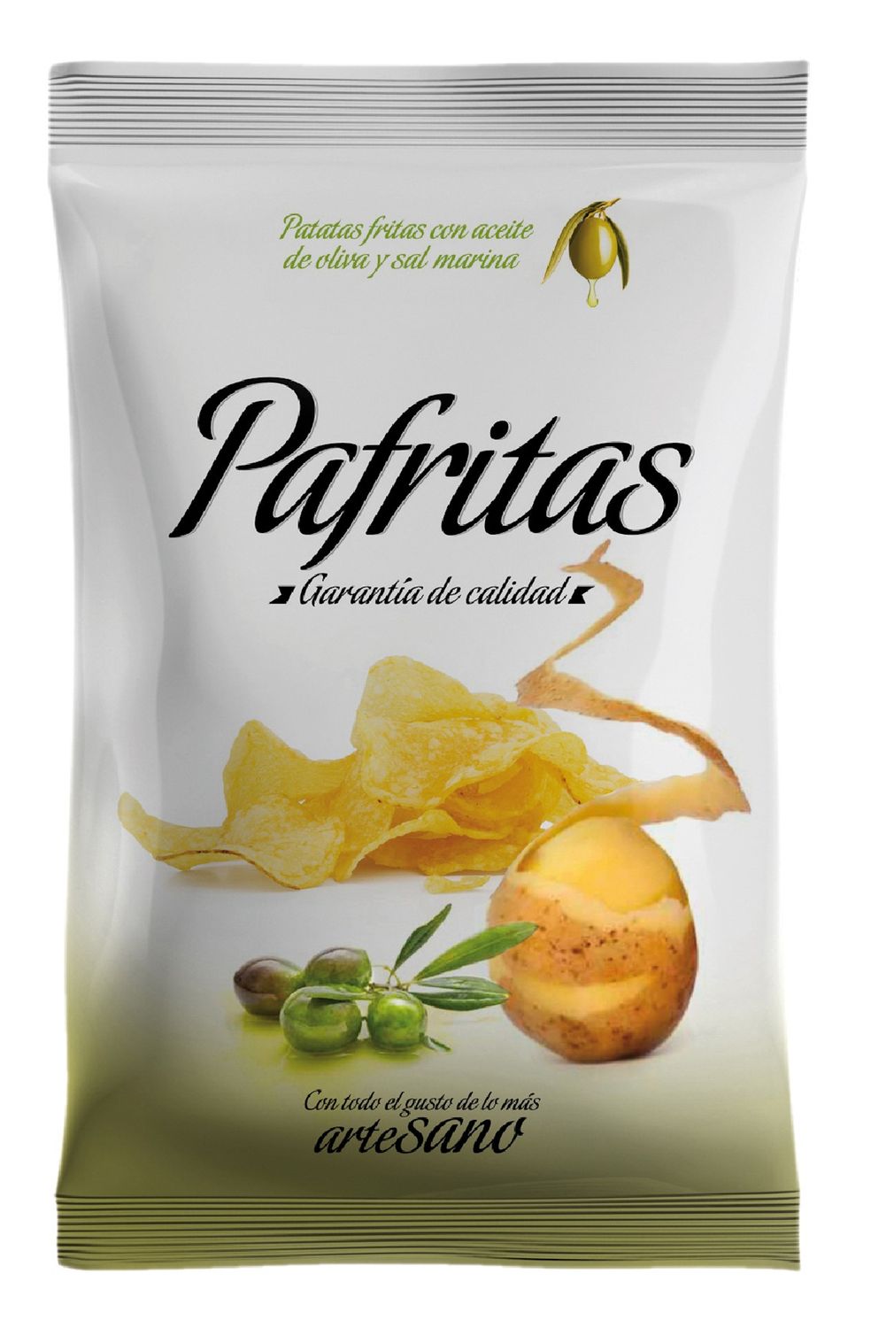 Patatas fritas con sal marina PAFRITAS 140 g.