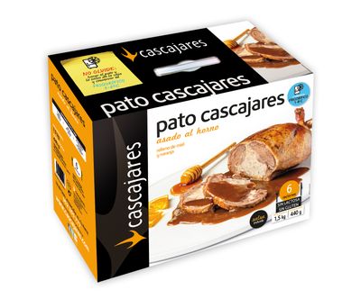 Pato asado al horno relleno de miel y naranja CASCAJARES 6 raciones