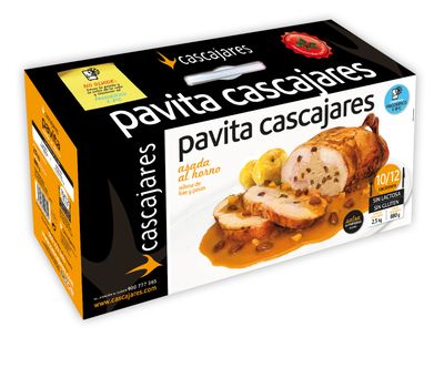 Pavita asada al horno rellena de foie y pasas CASCAJARES 10/12 raciones