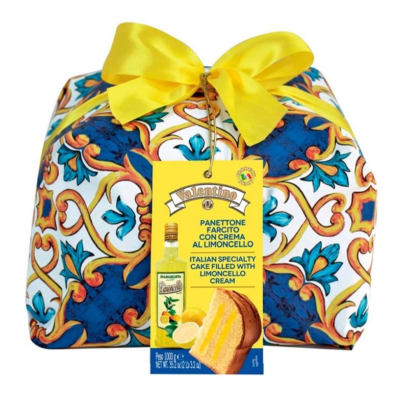 Panettone con crema al limoncello VALENTINO 1000 g.