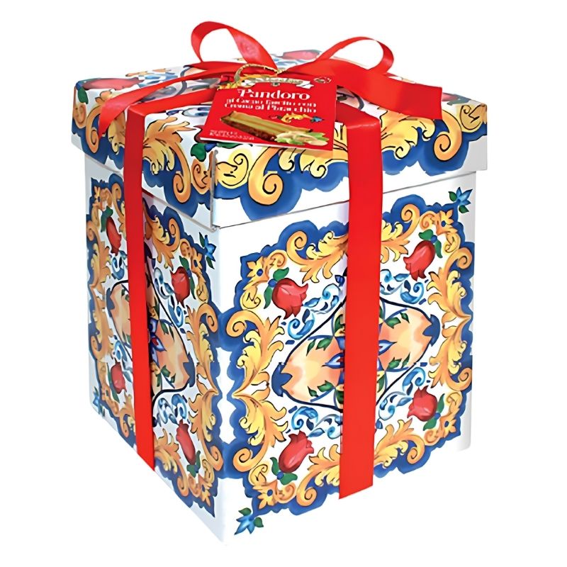 Panettone de cacao con crema de pistacho VALENTINO 1000 g.