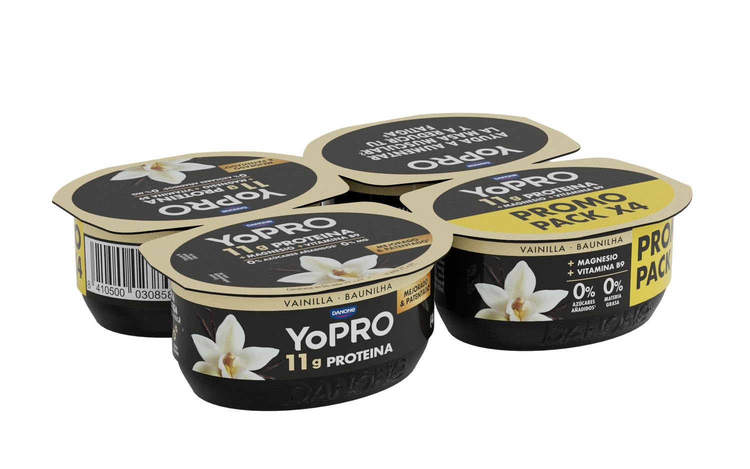 Postre con proteínas 11 g. 0% 0% YOPRO vainilla 4 x 120 g.