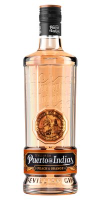 Ginebra Guadalquivir naranja y melocotón PUERTO DE INDIAS 70 cl.
