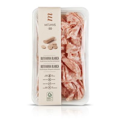 Butifarra blanca lonchas MITJANS 100 g.