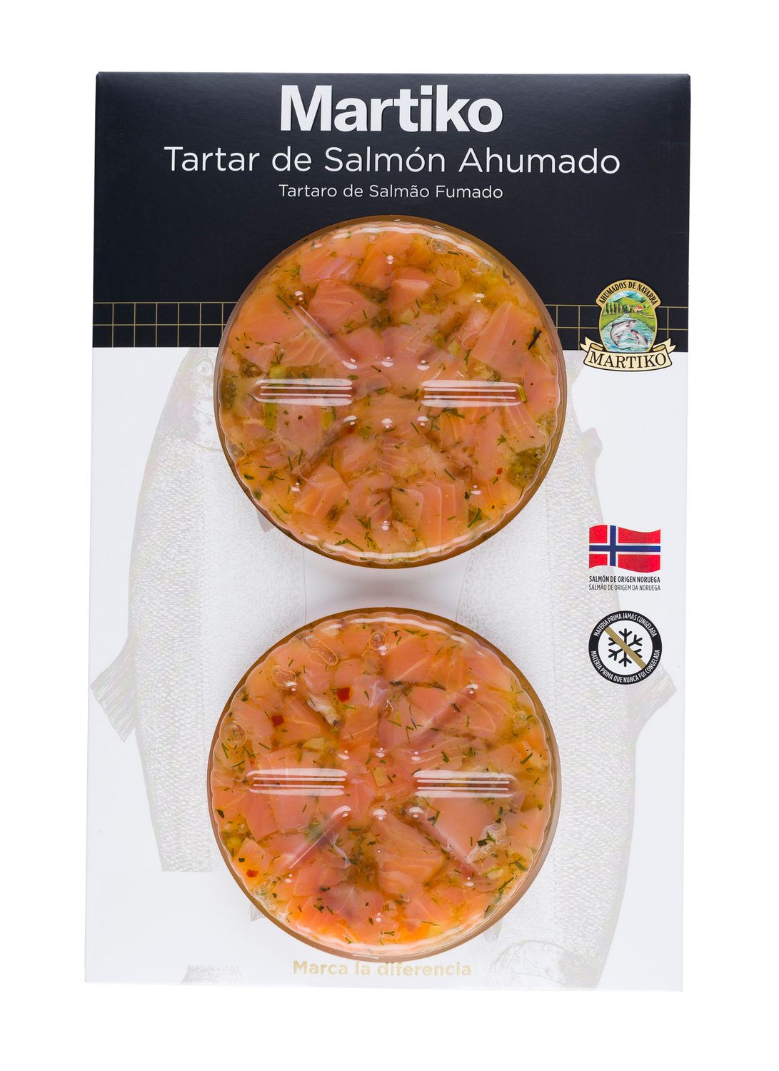 Tartar de salmón ahumado  MARTIKO 150 g.