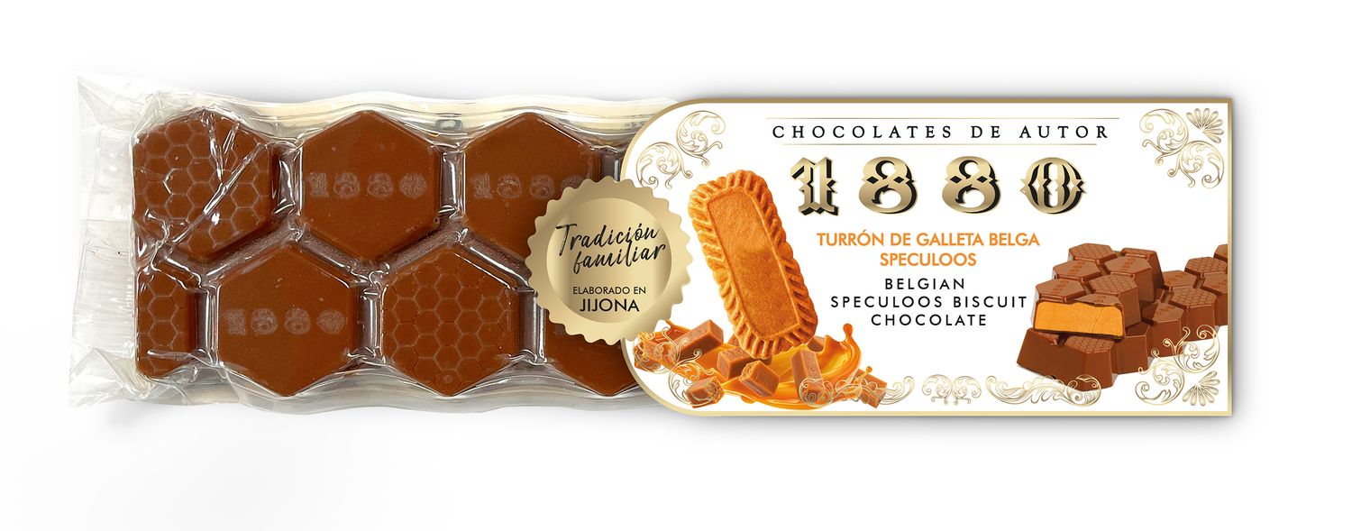 Turrón de galleta belga speculoos 1880 2x100 g.