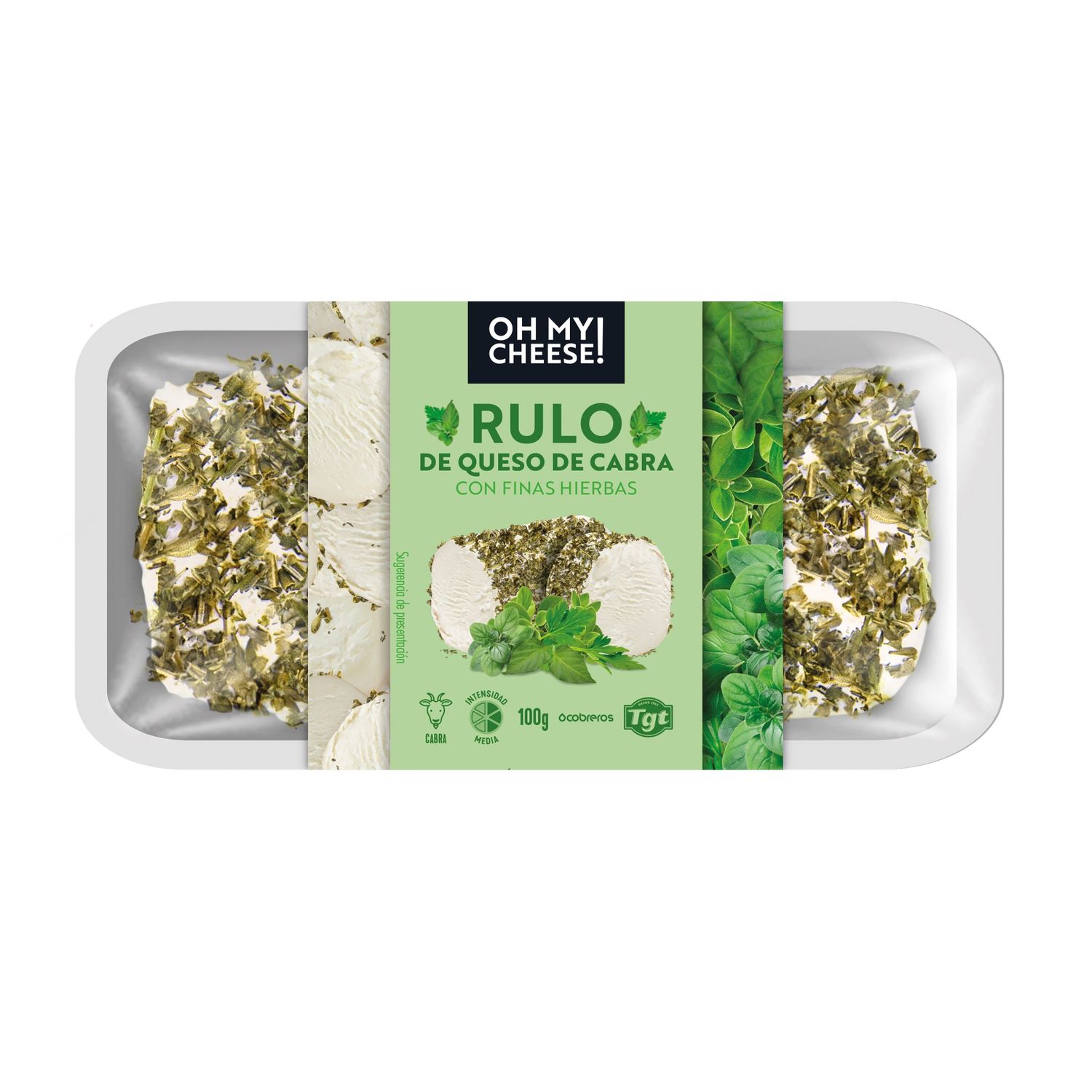 Rulo de queso de cabra con finas hieras OH MY CHEESE TGT 100 g.