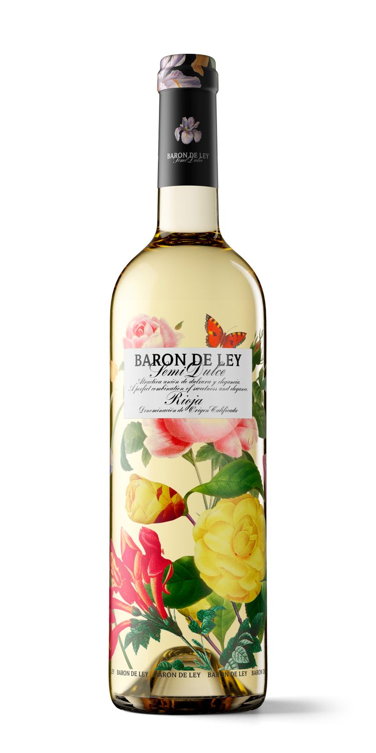 Vino blanco semi dulce D.O. Rioja BARON DE LEY 75 cl.