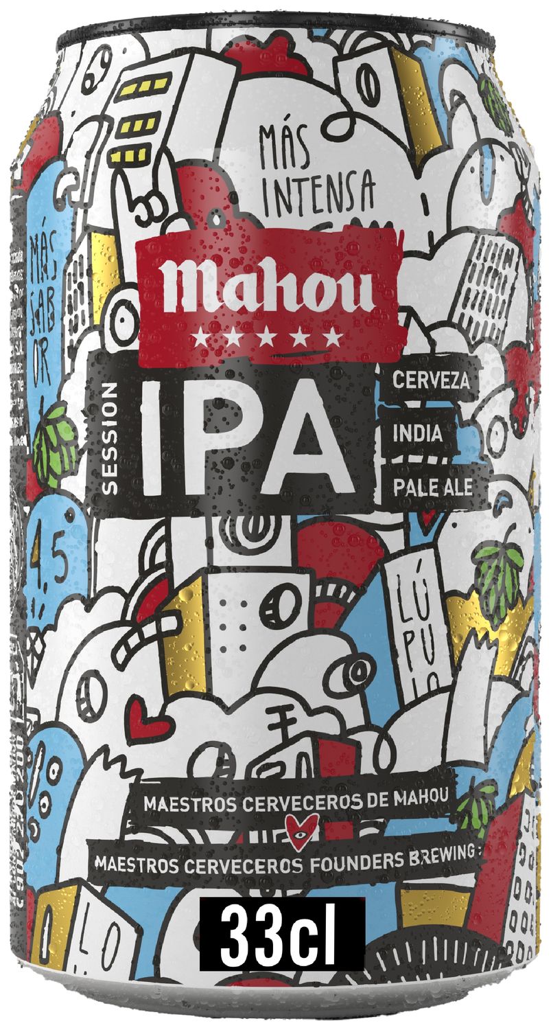 Cerveza en lata ipa MAHOU 33 cl.