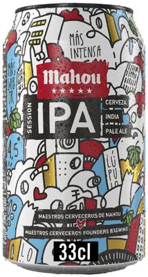Cerveza en lata ipa MAHOU 33 cl.
