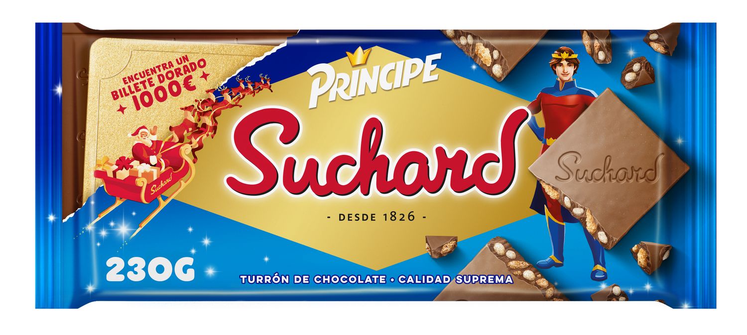 Turrón de chocolate Príncipe de SUCHARD 230 g.