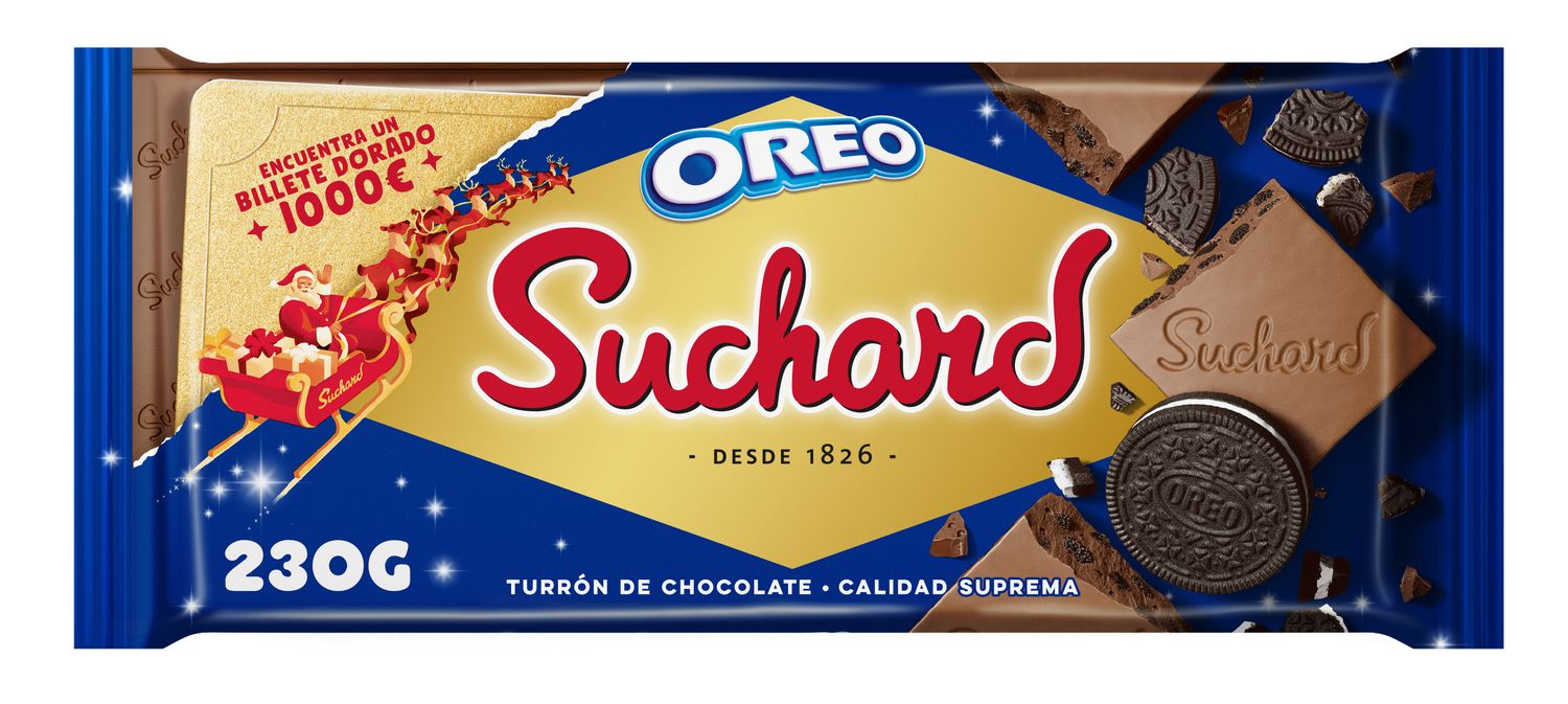 Turrón de chocolate con Oreo SUCHARD 230 g.