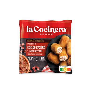 Croquetas de cocido casero y jamón serrano LA COCINERA 500 g.