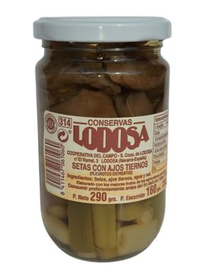 Setas con ajos tiernos LODOSA 290 g.
