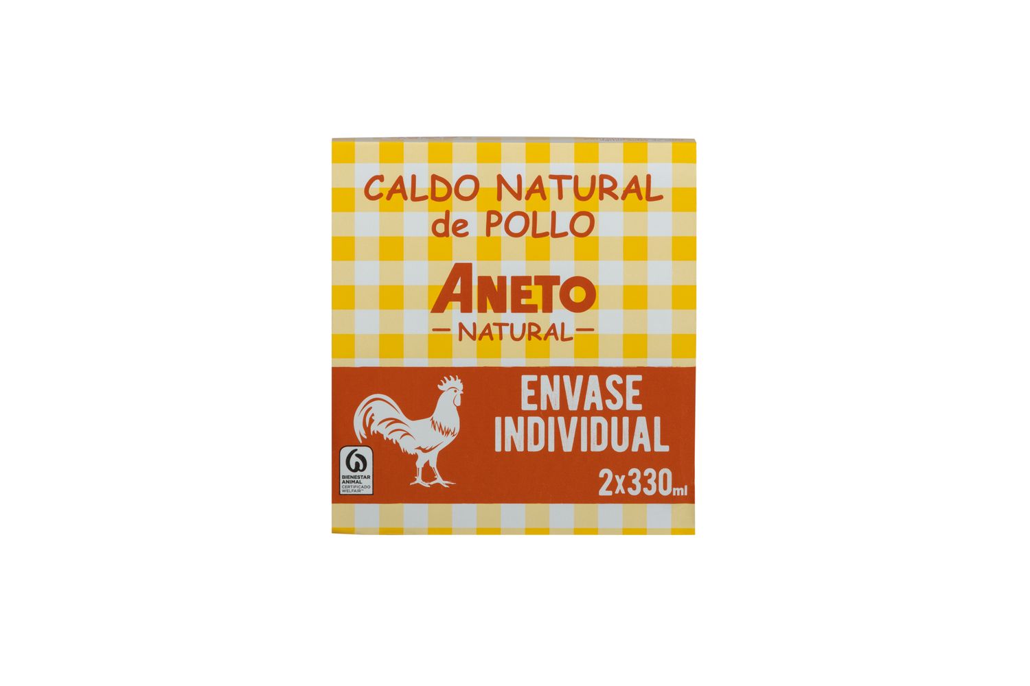 Caldo natural de pollo ANETO 2x330 ml.