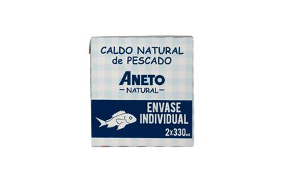 Caldo natural de pescado ANETO 2x330 ml.