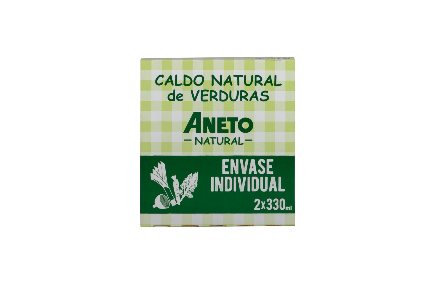 Caldo natural de verduras natural ANETO 2X330 ml.