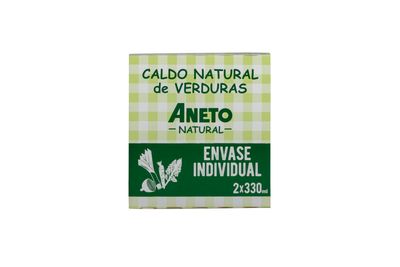Caldo natural de verduras natural ANETO 2X330 ml.